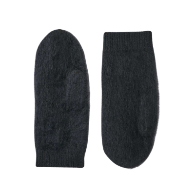 lisa yang brushed mittens - black