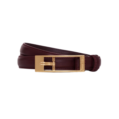 anine bing elly belt smooth leather - burgundy