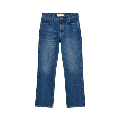 aiayu cooper highwaist straight jeans - worn blue - front