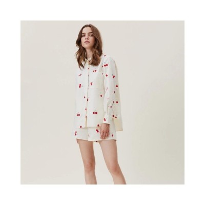 eleanor shirt - cream cherry eleanor shirt - cream cherry