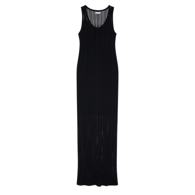 anine bing arie long dress - black 