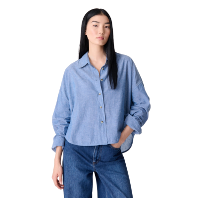 brad shirt chambray - blue