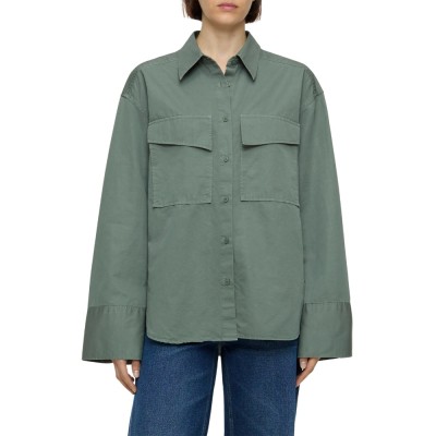 closed utility shirt - faded green