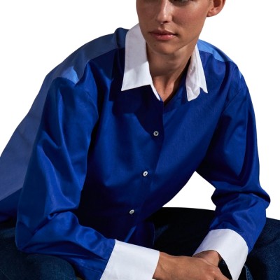 vega trio shirt - blue - model front