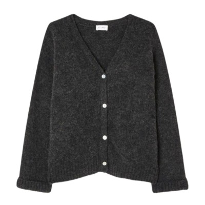 women cardigan east - charcoal melange 