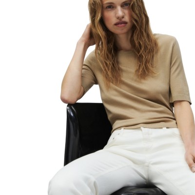 closed crewneck short sleeve - urban beige