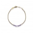 anni lu bead & gem bracelet - pink lavender