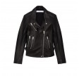 newhan leather jacket - black