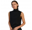 rhea sleeveless turtle - black