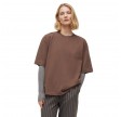 lou circular tee - coffee