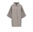 women kimono mantle pressed wool - natural casha