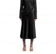 hana satin silk skirt - black 