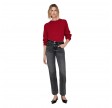 anine bing lee crew sweater - scarlet red