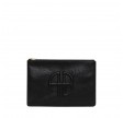 anine bing lili pouch - black pebbled