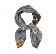 small classical blue flower scarf - blue