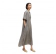 cille dress linen - brown