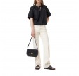 closed cropped top - black