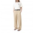 closed cropped t-shirt - ivory