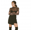 body elastic bodysuit - black