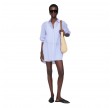 anine bing plaza shirt - blue and white mini stripe 