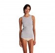 alberte cotton rib top - light grey melange