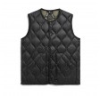 taion unisex military crew neck down vest - black