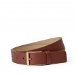 louise leather belt gold - chocolate