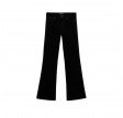 the leggy bootcut velvet - black