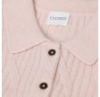 closed cardigan with collar - pale pink