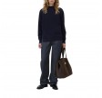 closed high neck long sleeve knit - dark night 