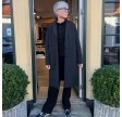 women overcoat boiled wool - anthracite