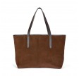 karin large tote bag suede - mocha