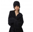 lisa yang brushed mittens - black