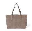 karin large tote bag suede - elephant grey