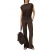 closed crew neck sleeveless - maple brown