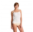 liva cotton strap top drop needle - off white