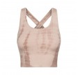 lifa yoga top - coublestone with taupe tie dye