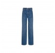 brown straight jeans - prato - denim blue