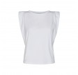 casual shoulder tee - white