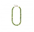 green bowl necklace - gold