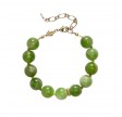 green bowl bracelet - gold