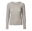 agnete l/s wool top - light grey melange 