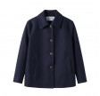 women short loden light pressed wool - navy blue