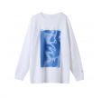 lala longsleeve 1 cotton blue photo print - white