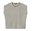 theoxane mariniere tank top - offwhite black
