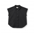 shirt sleeveless linen - black