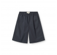 shorts with pleat poplin - navy