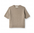 cashmere short sleeve knit - beige melange