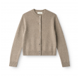 cashmere o-neck cardigan - beige melange