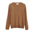 women's oversized roundneck - caramel